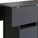 Conjunto de Armário Multiuso com Mesa Dobrável Beto 3 PT Preto