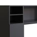 Conjunto de Armário Multiuso com Mesa Dobrável Beto 3 PT Preto