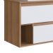 Conjunto de Gabinete e Armário de Banheiro com Espelho Versato 1 PT 2 GV Mel e Branco