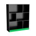Conjunto de Mesa Gamer Hype com Estante de Escritório Darci Preto e Verde
