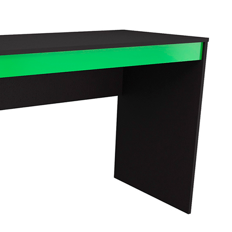 Conjunto de Mesa Gamer Hype com Estante de Escritório Darci Preto e Verde