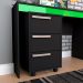 Conjunto de Mesa Gamer Hype com Gaveteiro Cruze 3 GV Preto e Verde