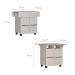 Conjunto de Mesa de Cozinha Dobrável 4 Lugares Balsamo Branco
