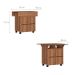 Conjunto de Mesa de Cozinha Dobrável 4 Lugares Balsamo Marrom
