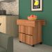 Conjunto de Mesa de Cozinha Dobrável 4 Lugares Balsamo Marrom