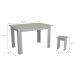 Conjunto de Mesa de Cozinha com 4 Bancos Regina Branco 120 cm