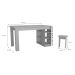 Conjunto de Mesa de Cozinha com 4 Bancos Regina Branco 140 cm