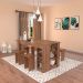Conjunto de Mesa de Cozinha com 4 Bancos Regina Montana  140 cm