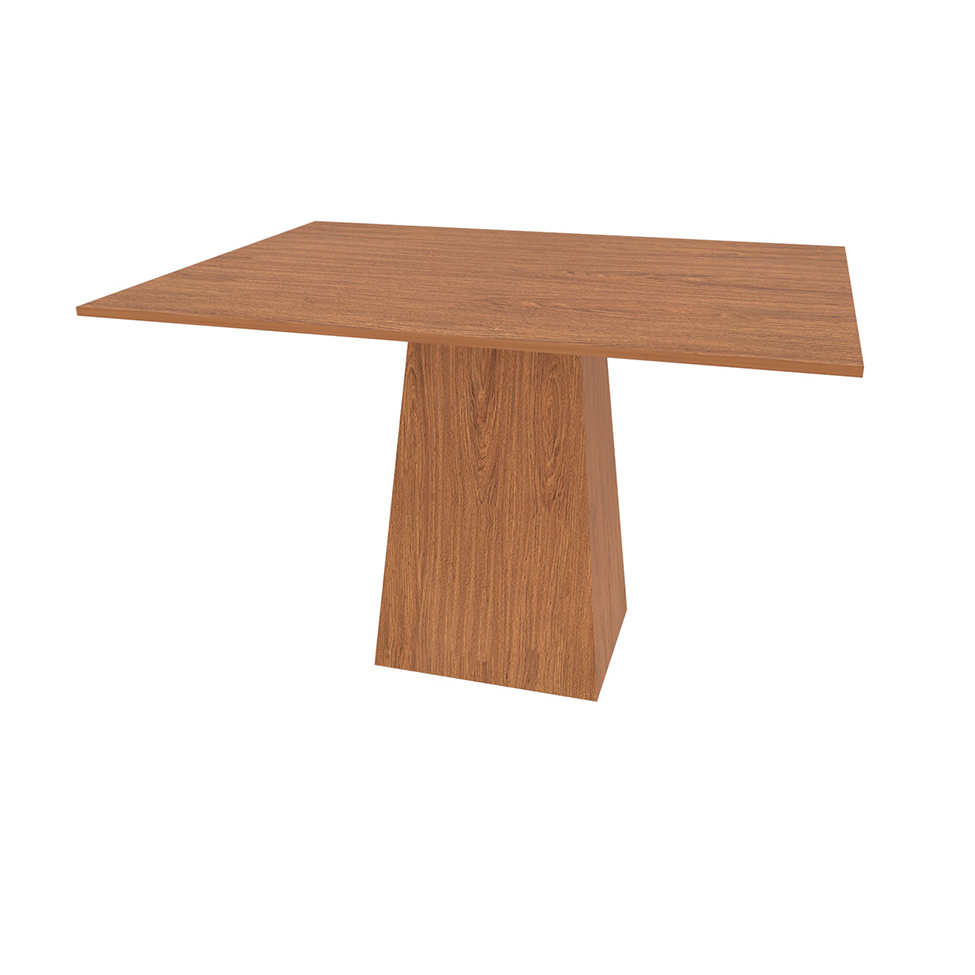 Conjunto de Mesa de Jantar Retangular com 4 Cadeiras Cairo Polipropileno Bege e Freijó