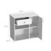 Conjunto de Mesa para Notebook Hype com Armário Ravena 1 PT 1 GV Branco