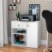 Conjunto de Mesa para Notebook Hype com Armário Ravena 1 PT 1 GV Branco