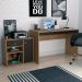 Conjunto de Mesa para Notebook Hype com Armário Ravena 1 PT 1 GV Mel e Preto