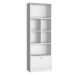 Conjunto de Mesa para Notebook Hype com Estante Bali 1 PT Branco