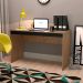 Conjunto de Mesa para Notebook Hype com Estante de Escritório Darci Preto e Mel