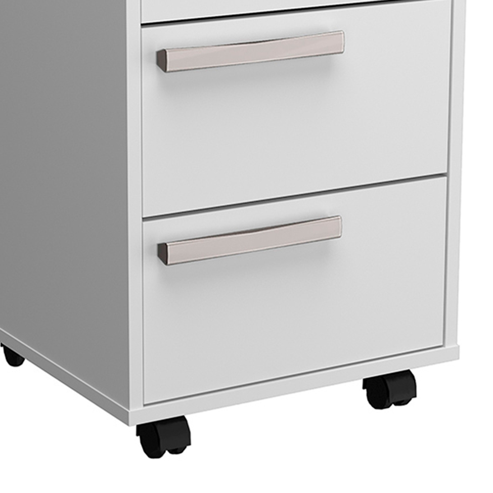 Conjunto de Mesa para Notebook Hype com Gaveteiro Cruze 3 GV Branco