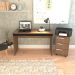 Conjunto de Mesa para Notebook Hype com Gaveteiro Cruze 3 GV Mel e Preto