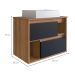 Gabinete de Banheiro com Cuba Versato 2 GV Mel e Preto