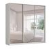 Guarda-Roupa Casal com Espelho Tunas II 3 Portas 3 Gavetas Branco