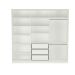 Guarda-Roupa Casal com Espelho Tunas II 3 Portas 3 Gavetas Branco
