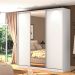 Guarda-Roupa Casal com Espelho Tunas V 3 Portas 3 Gavetas Branco