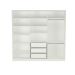 Guarda-Roupa Casal com Espelho Tunas V 3 Portas 3 Gavetas Branco