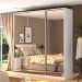 Guarda-Roupa Casal com Espelho Tunas VI 3 Portas 3 Gavetas Branco