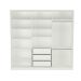 Guarda-Roupa Casal com Espelho Tunas VI 3 Portas 3 Gavetas Branco