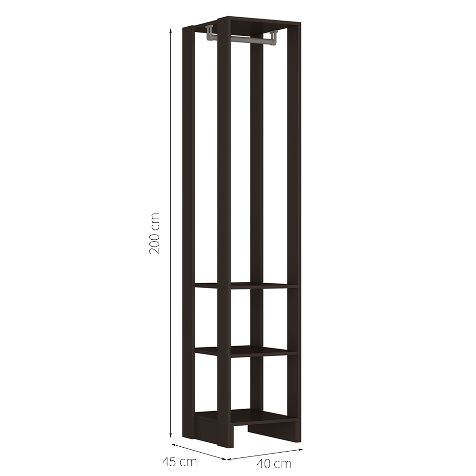 Guarda-Roupa Closet Modulado Yes I Grafite Intenso