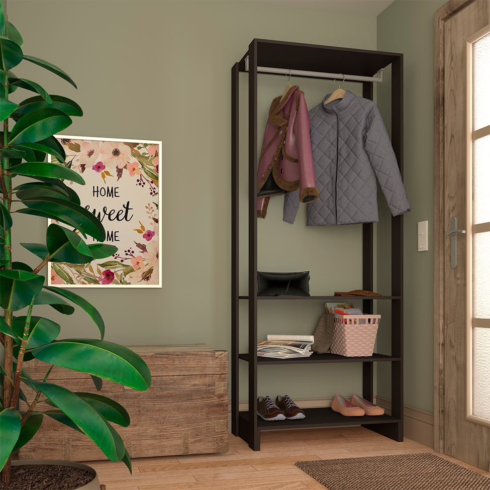 Guarda-Roupa Closet Modulado Yes II Grafite Intenso