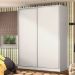 Guarda-Roupa Solteiro Tunas II 2 Portas 3 Gavetas Branco