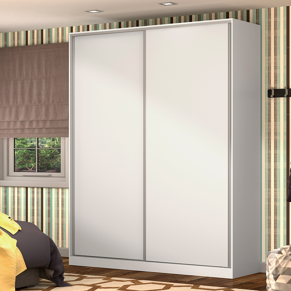 Guarda-Roupa Solteiro Tunas II 2 Portas 3 Gavetas Branco