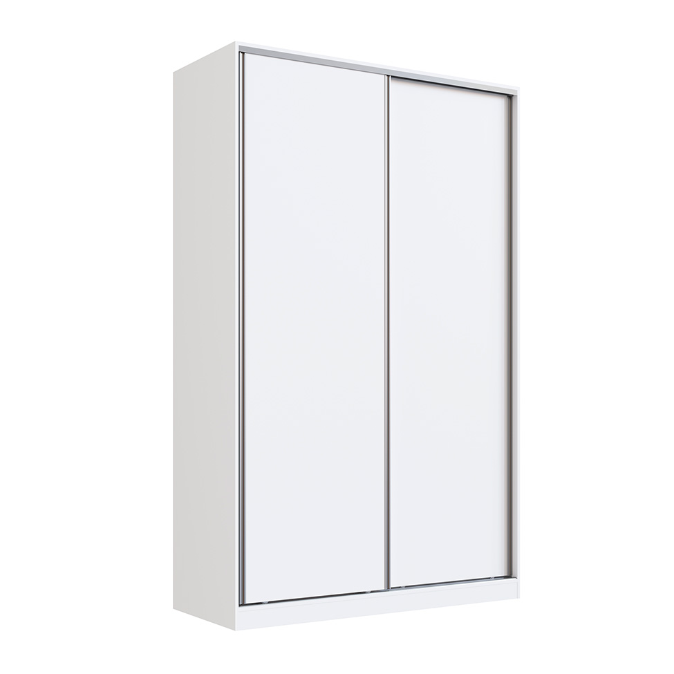 Guarda-Roupa Solteiro Tunas III 2 Portas 3 Gavetas Branco