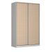 Guarda-Roupa Solteiro Tunas III 2 Portas 3 Gavetas Branco e Noce