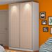 Guarda-Roupa Solteiro Tunas III 2 Portas 3 Gavetas Branco e Noce