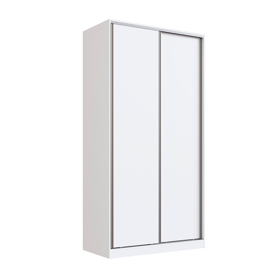 Guarda-Roupa Solteiro Tunas IV 2 Portas 3 Gavetas Branco