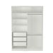 Guarda-Roupa Solteiro Tunas V 2 Portas 3 Gavetas Branco