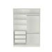 Guarda-Roupa Solteiro com Espelho Tunas II 2 Portas 3 Gavetas Branco e Noce