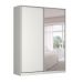 Guarda-Roupa Solteiro com Espelho Tunas III 2 Portas 3 Gavetas Branco