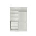 Guarda-Roupa Solteiro com Espelho Tunas III 2 Portas 3 Gavetas Branco