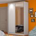 Guarda-Roupa Solteiro com Espelho Tunas V 2 Portas 3 Gavetas Branco