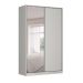 Guarda-Roupa Solteiro com Espelho Tunas V 2 Portas 3 Gavetas Branco