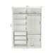 Guarda-Roupa Solteiro com Espelho Tunas V 2 Portas 3 Gavetas Branco