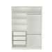 Guarda-Roupa Solteiro com Espelho Tunas V 2 Portas 3 Gavetas Branco