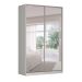 Guarda-Roupa Solteiro com Espelho Tunas VI 2 Portas 3 Gavetas Branco