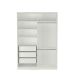 Guarda-Roupa Solteiro com Espelho Tunas VI 2 Portas 3 Gavetas Branco