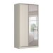 Guarda-Roupa Solteiro com Espelho Tunas VII 2 Portas 3 Gavetas Branco