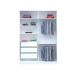 Guarda-Roupa Solteiro com Espelho Tunas VII 2 Portas 3 Gavetas Branco