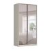 Guarda-Roupa Solteiro com Espelho Tunas VIII 2 Portas 3 Gavetas Branco