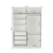 Guarda-Roupa Solteiro com Espelho Tunas VIII 2 Portas 3 Gavetas Branco