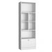 Livreiro Bali com 1 Porta Basculante Nova Mobile Branco Estante para Livros